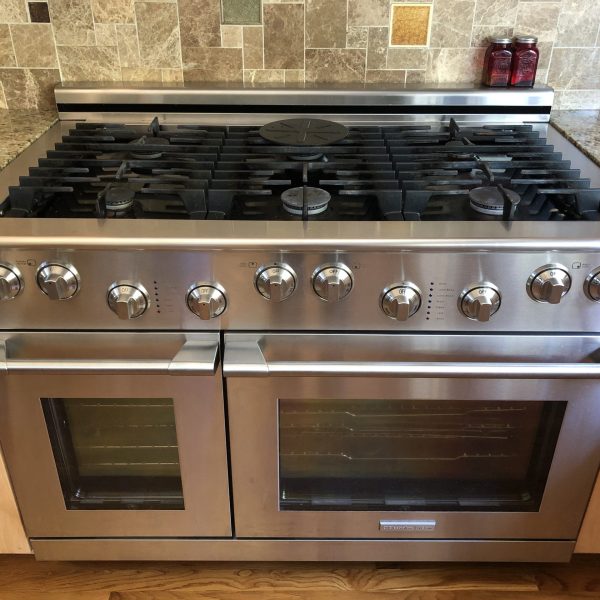 A stovetop range that needed repair.